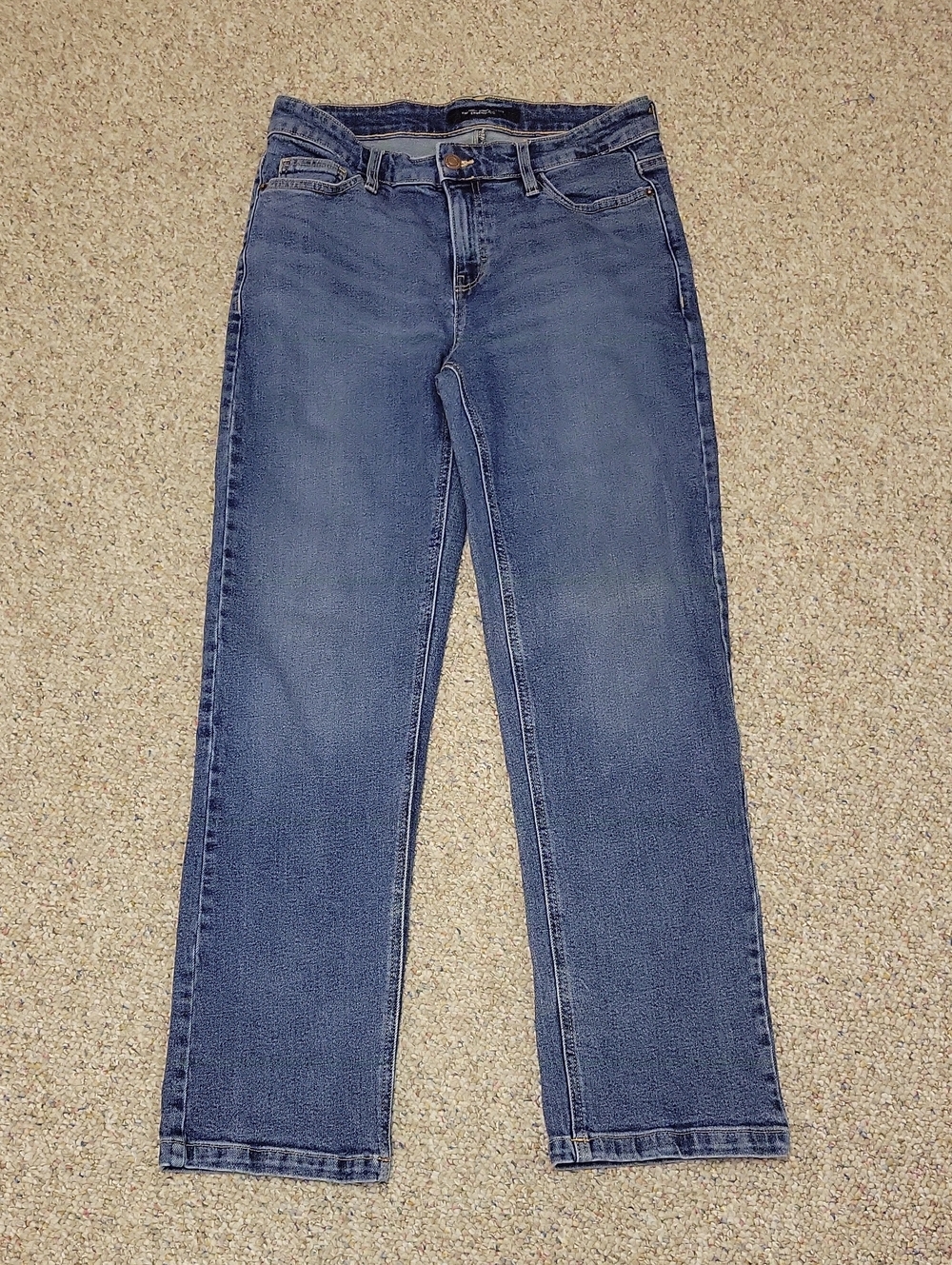 French Connection Women's Straight Leg Jeans Blue Sz 19 High Waist Denim Casual